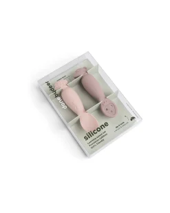 Set 2 Cucchiai da Apprendimento in Silicone - Tiny Farm - Cipria