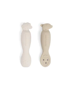 Set 2 Cucchiai da Apprendimento in Silicone - Tiny Farm - Sabbia