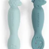 Set 2 Cucchiai da Apprendimento in Silicone - Tiny Farm - Blu