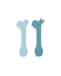 Set 2 Cucchiai in Silicone per Bambini - Lalee - Blu