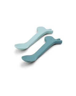 Set 2 Cucchiai in Silicone per Bambini - Lalee - Blu
