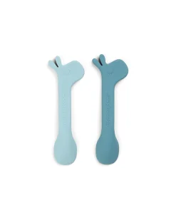 Set 2 Cucchiai in Silicone per Bambini - Lalee - Blu