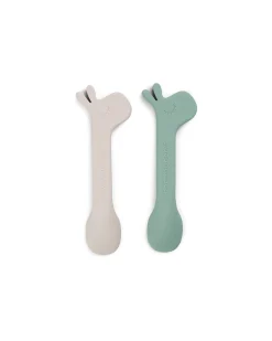 Set 2 Cucchiai in Silicone per Bambini - Lalee - Verde