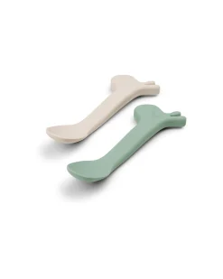 Set 2 Cucchiai in Silicone per Bambini - Lalee - Verde