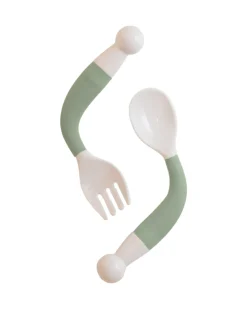 Set Cucchiaio e Forchetta Flessibili - Jade - 4+ Mesi