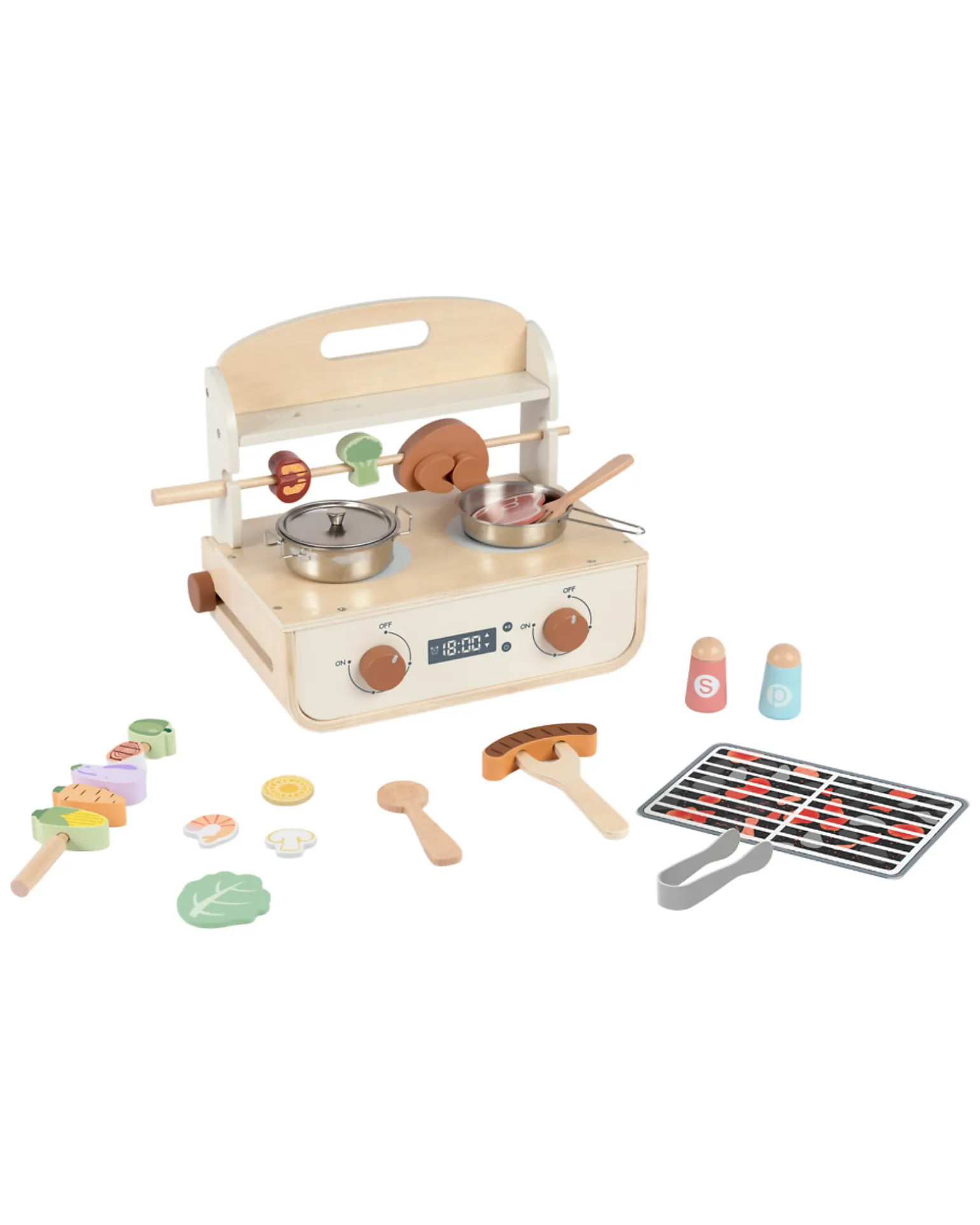 Set Cucina in Legno - 30 pezzi - 35,1 x 22,3 x 28,5 cm - 3+ Anni