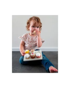 Set Cupcake in Legno - Colori ad Acqua Atossici - 18+ m