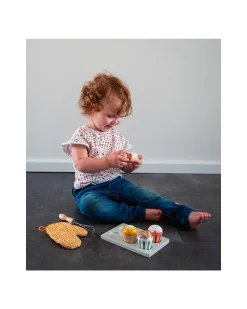 Set Cupcake in Legno - Colori ad Acqua Atossici - 18+ m
