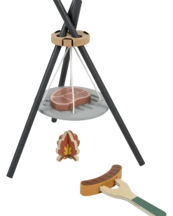 Set da Campeggio in Legno - 35 Pezzi - 28 x 38 x 33 cm - 3+ Anni