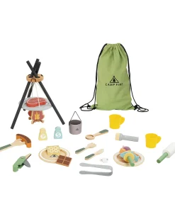 Set da Campeggio in Legno - 35 Pezzi - 28 x 38 x 33 cm - 3+ Anni