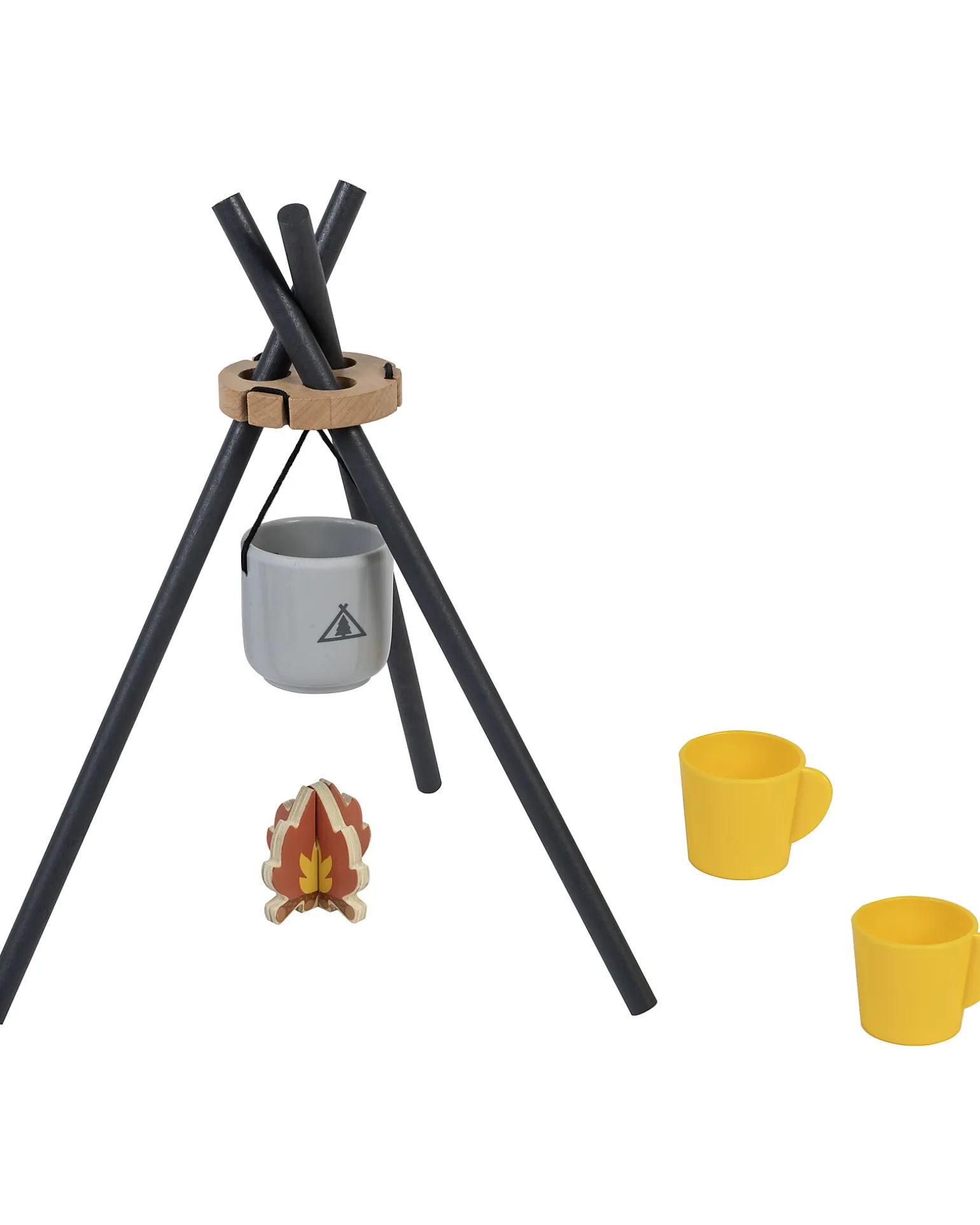 Set da Campeggio in Legno - 35 Pezzi - 28 x 38 x 33 cm - 3+ Anni