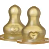 Set da 2 Tettarelle per Biberon in Gomma Naturale - Flusso Lento - Anticoliche