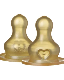 Set da 2 Tettarelle per Biberon in Gomma Naturale - Flusso Lento - Anticoliche