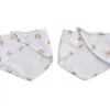 Set di 2 Bavaglini Bandana - Boho - Arcobaleno + Sole - 100% Mussola di Cotone