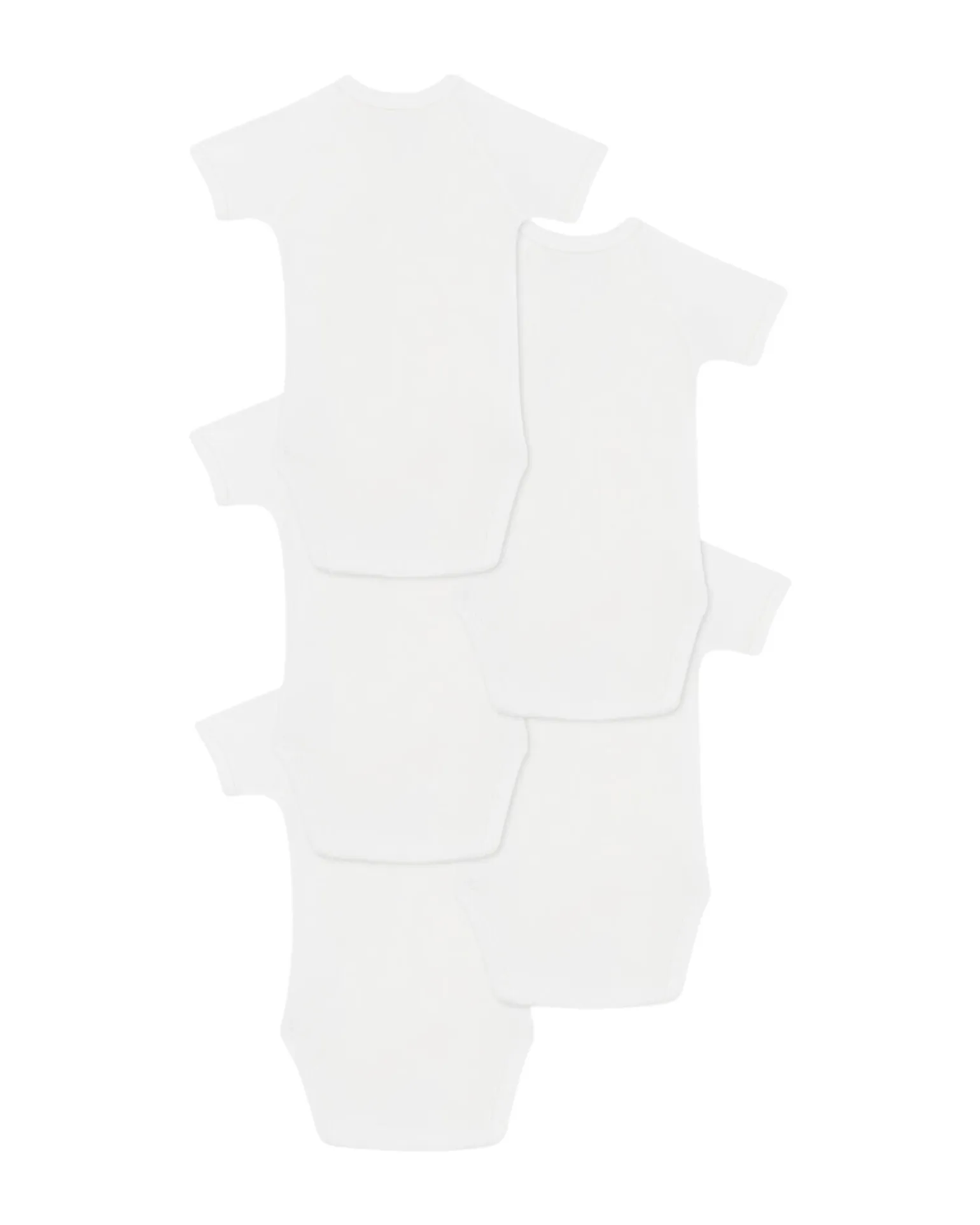 Set di 5 Body Incrociati a Maniche Corte - Bianco - Animali - Giorni della Settimana - 100% Cotone Bio