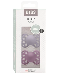 Set di 2 Ciucci Infinity - Tettarella Simmetrica in Silicone - Fossil Grey/Mauve - Senza PBA e PVC!