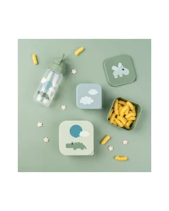 Set di 3 Contenitori Merenda - Happy Clouds - Verde