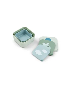 Set di 3 Contenitori Merenda - Happy Clouds - Verde