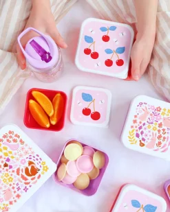 Set di Contenitori Porta Pranzo e Porta Merenda - Ciliegie