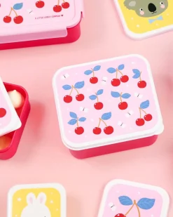 Set di Contenitori Porta Pranzo e Porta Merenda - Ciliegie