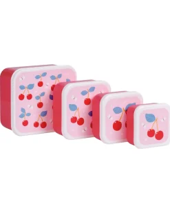 Set di Contenitori Porta Pranzo e Porta Merenda - Ciliegie
