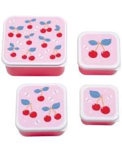 Set di Contenitori Porta Pranzo e Porta Merenda - Ciliegie