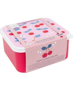 Set di Contenitori Porta Pranzo e Porta Merenda - Ciliegie