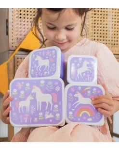 Set di Contenitori Porta Pranzo e Porta Merenda - Unicorn Dreams