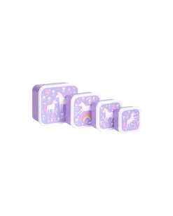 Set di Contenitori Porta Pranzo e Porta Merenda - Unicorn Dreams