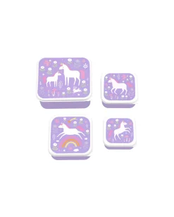 Set di Contenitori Porta Pranzo e Porta Merenda - Unicorn Dreams