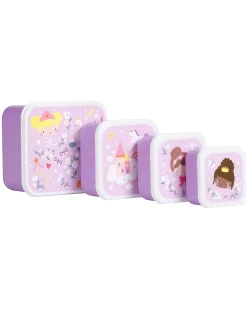 Set di Contenitori Porta Pranzo e Porta Merenda - Principesse