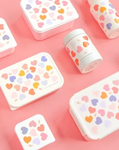 Set di Contenitori Porta Pranzo e Porta Merenda - Cuori