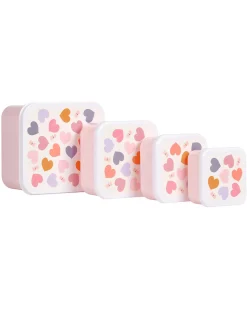 Set di Contenitori Porta Pranzo e Porta Merenda - Cuori
