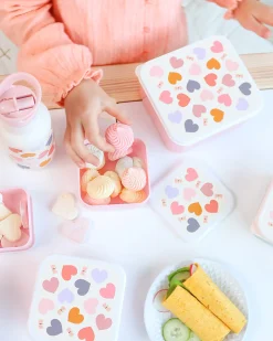 Set di Contenitori Porta Pranzo e Porta Merenda - Cuori