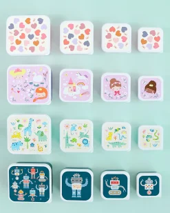 Set di Contenitori Porta Pranzo e Porta Merenda - Cuori