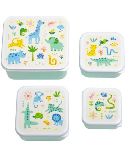 Set di Contenitori Porta Pranzo e Porta Merenda - Giungla