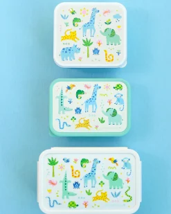 Set di Contenitori Porta Pranzo e Porta Merenda - Giungla