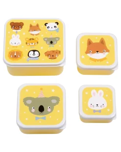 Set di Contenitori Porta Pranzo e Porta Merenda - Amici Animali