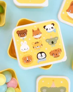 Set di Contenitori Porta Pranzo e Porta Merenda - Amici Animali