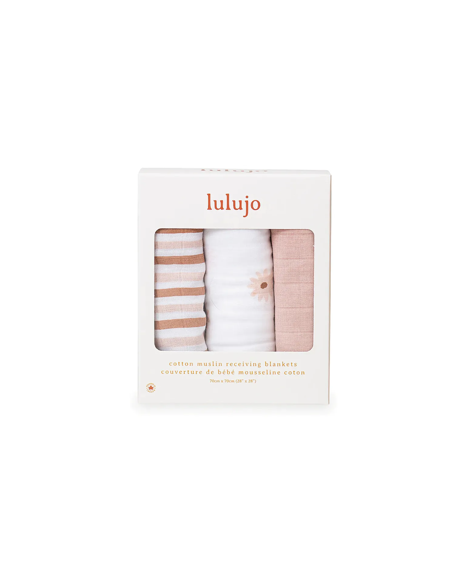 Set di 3 Copertine Swaddle 69 x 69 cm - Margherite - 100% mussola di cotone