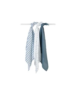 Set di 3 Copertine Swaddle 69 x 69 cm - Mirtilli - 100% mussola di cotone