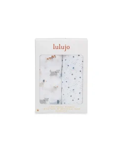 Set di 2 Copertine Swaddle 100 x 100 cm - Puppy Dog/Stars - 100% mussola di cotone