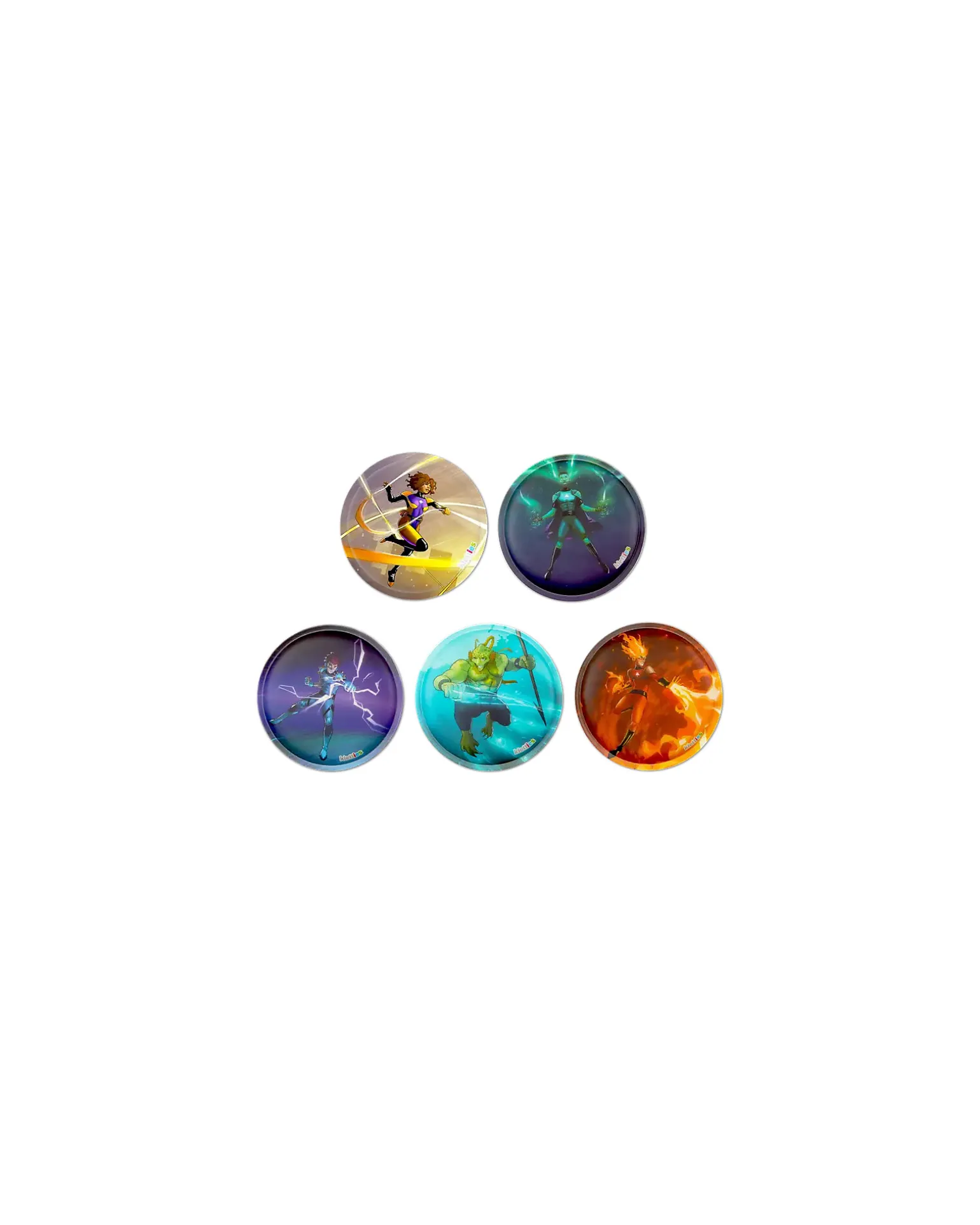 Set di 5 Kletties - Magical Superpowers - Rinnova e Personalizza il Tuo Zaino
