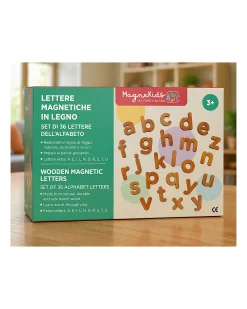 Set di 36 Lettere Magnetiche MagneKids™ - Legno - Gioco di Apprendimento per Bambini
