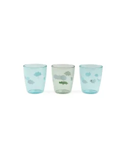 Set di 3 Mini Bicchieri Yummy - Happy Clouds - Verde