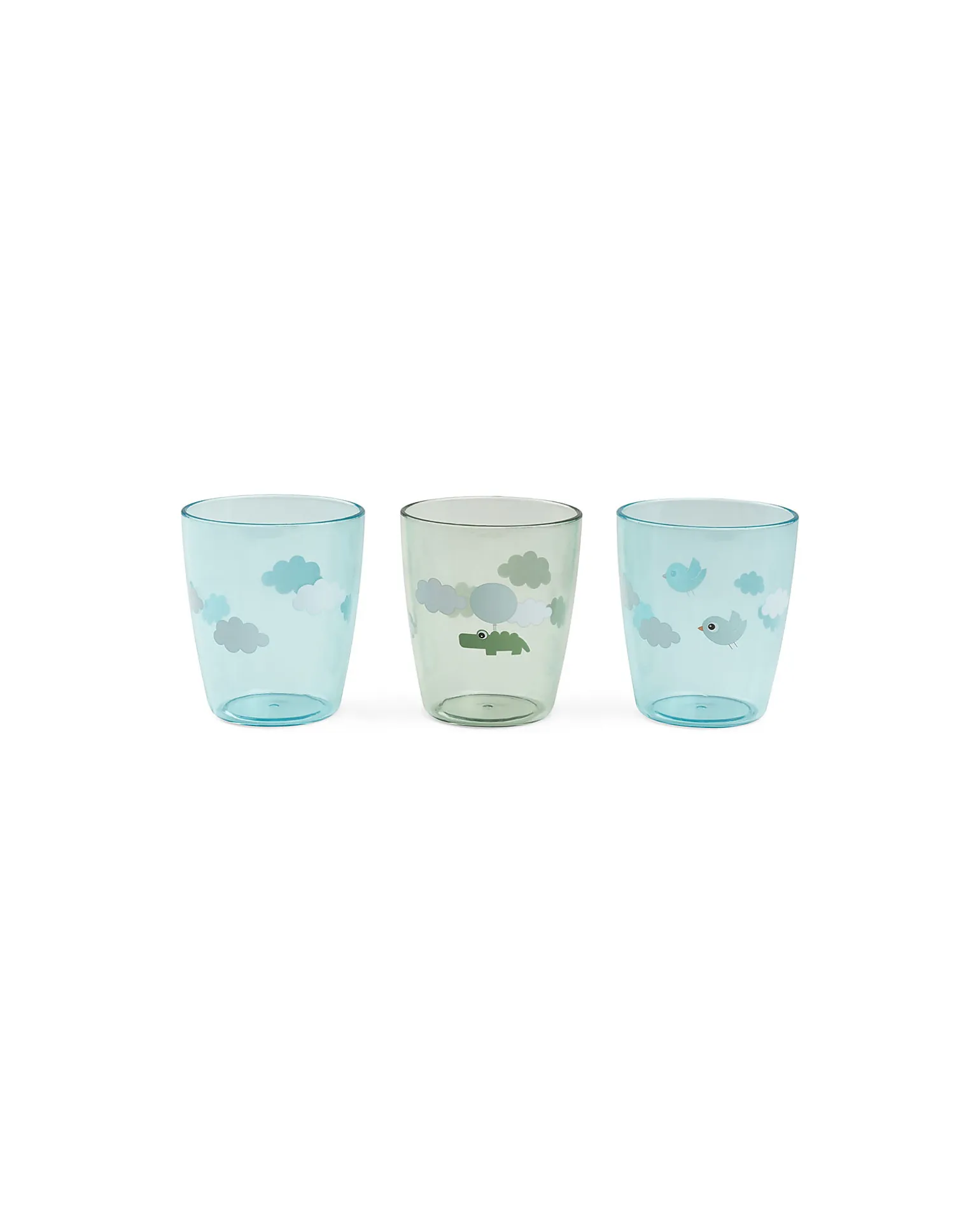 Set di 3 Mini Bicchieri Yummy - Happy Clouds - Verde