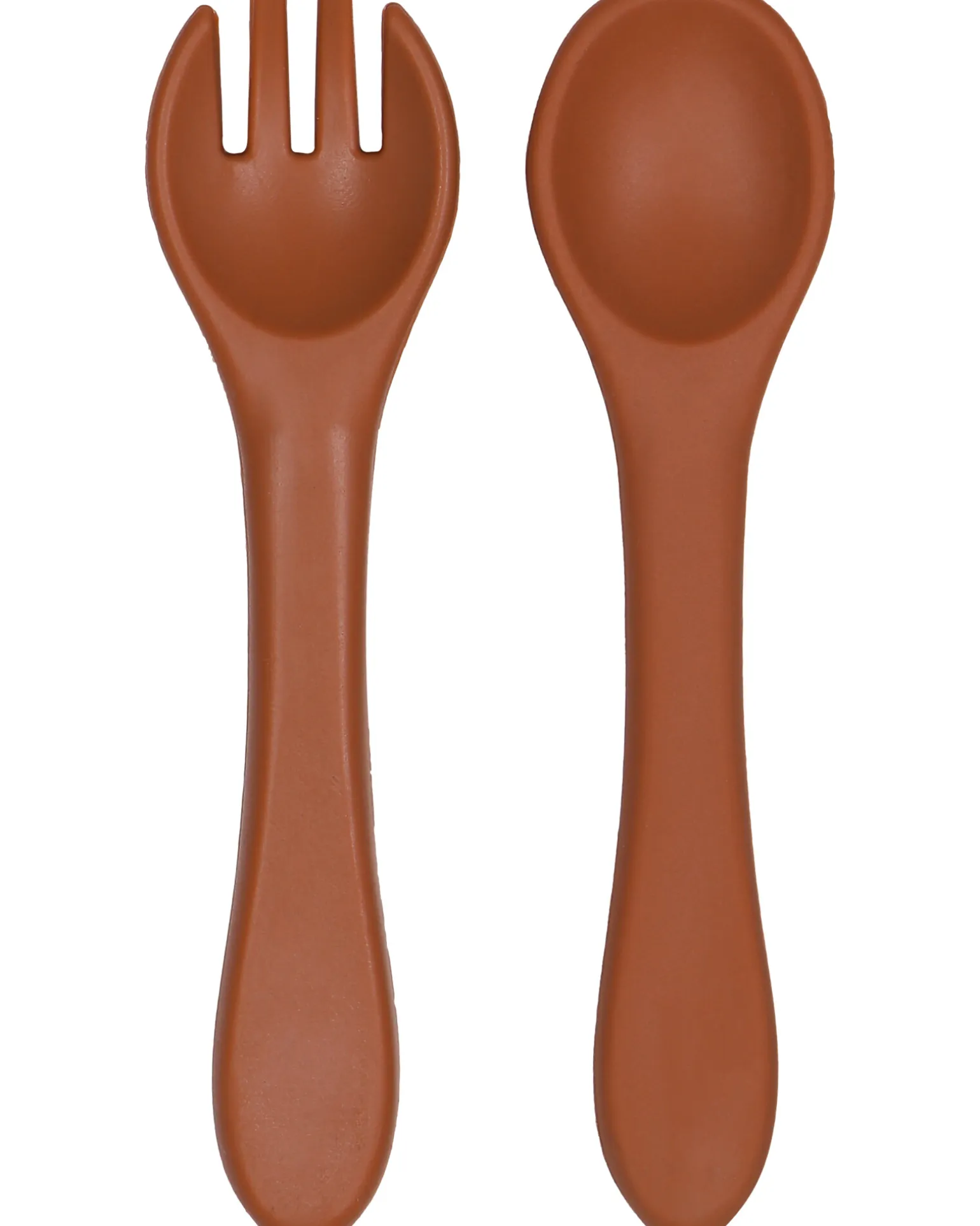 Set Forchetta e Cucchiaio - Terra di Siena - Silicone