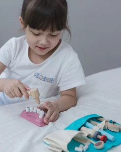 Set Gioco in Legno Borsa del Dentista