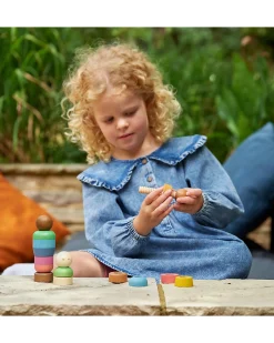 Set Gioco Sensoriale - Community People - Arcobaleno - in Legno - da 3 Anni