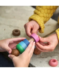 Set Gioco Sensoriale - Community People - Arcobaleno - in Legno - da 3 Anni